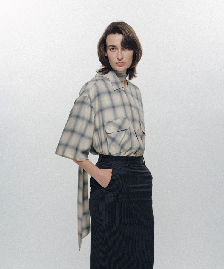 Imitation Long Collar Shirt