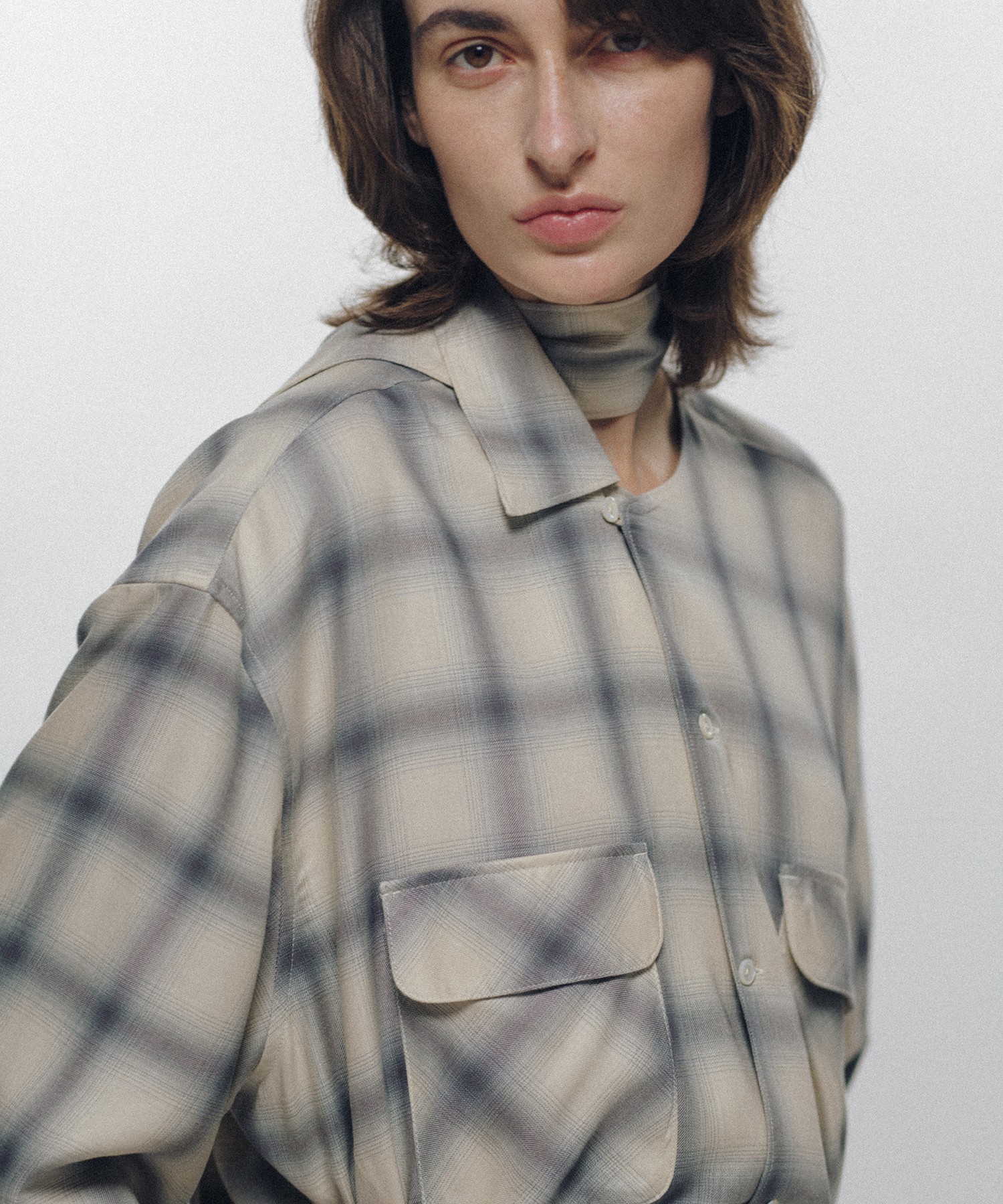 Imitation Long Collar Shirt