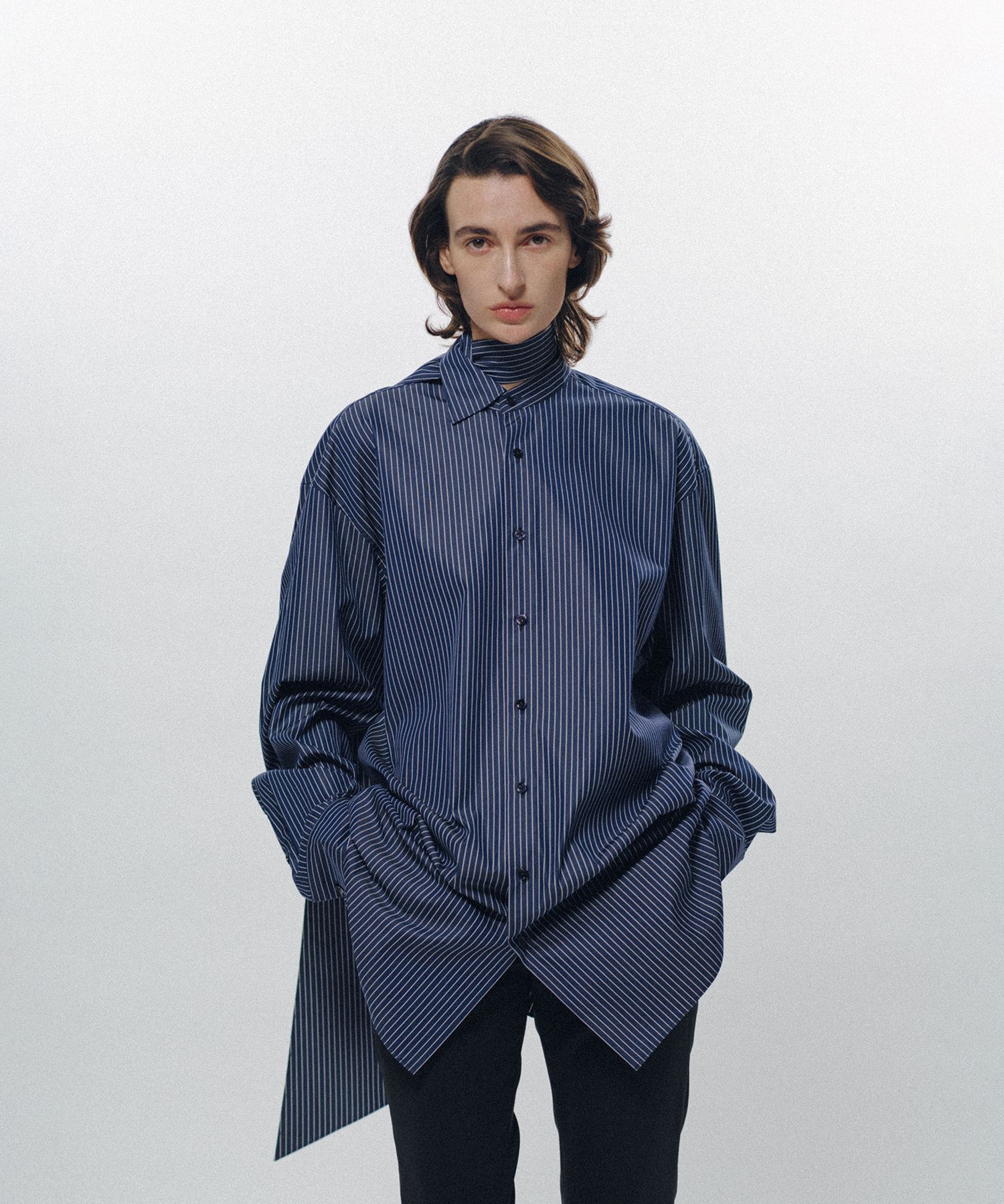 Oversized Long Collar Shirt