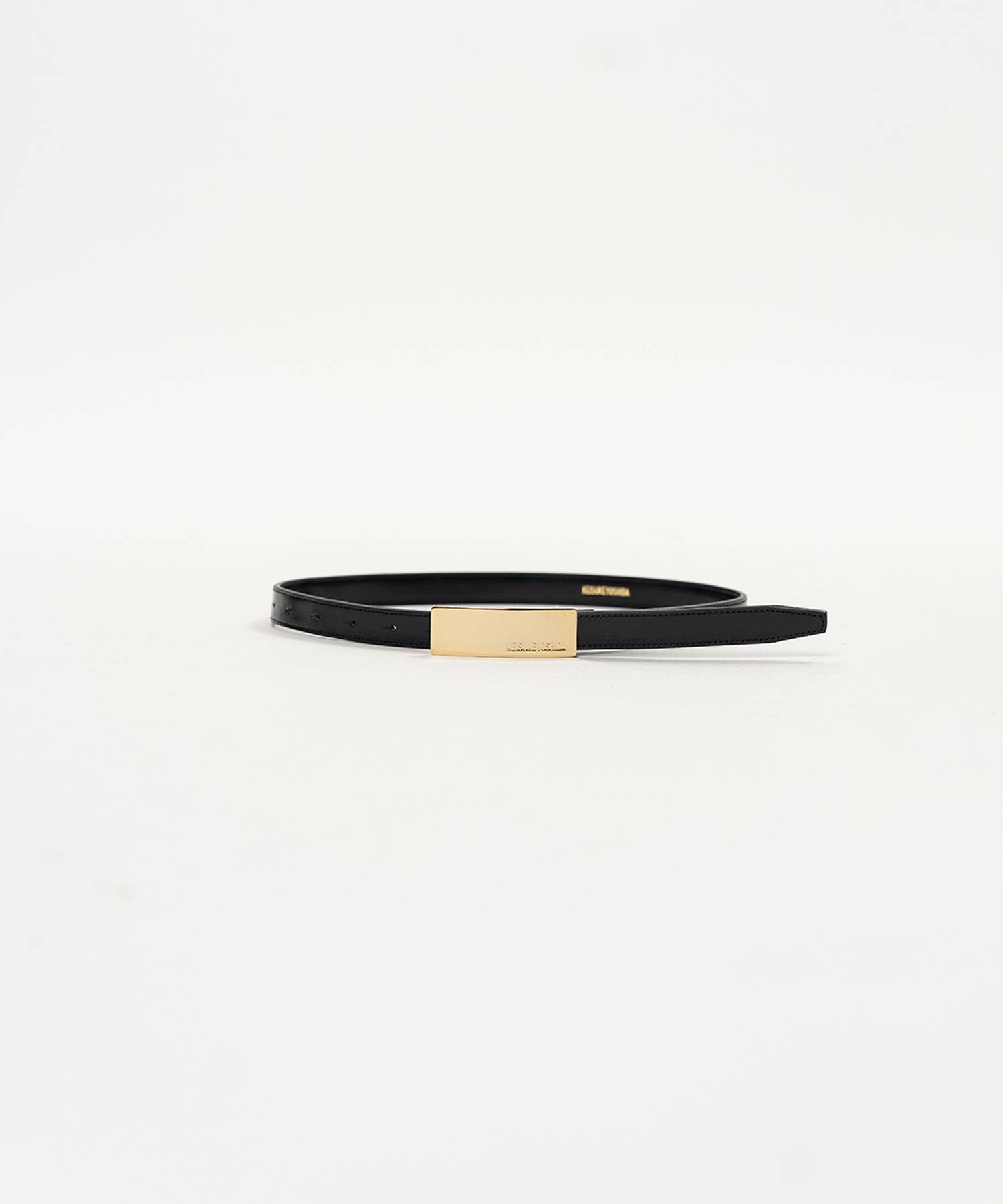 Square Metal Buckle Belt Black