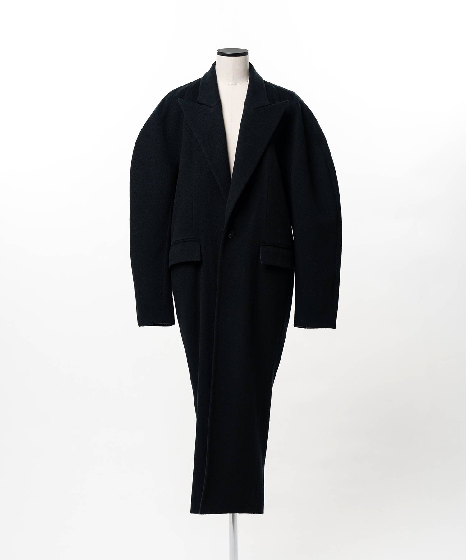 Cocoon-Shaped Chesterfield Coat