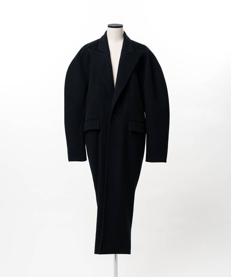 Cocoon-Shaped Chesterfield Coat