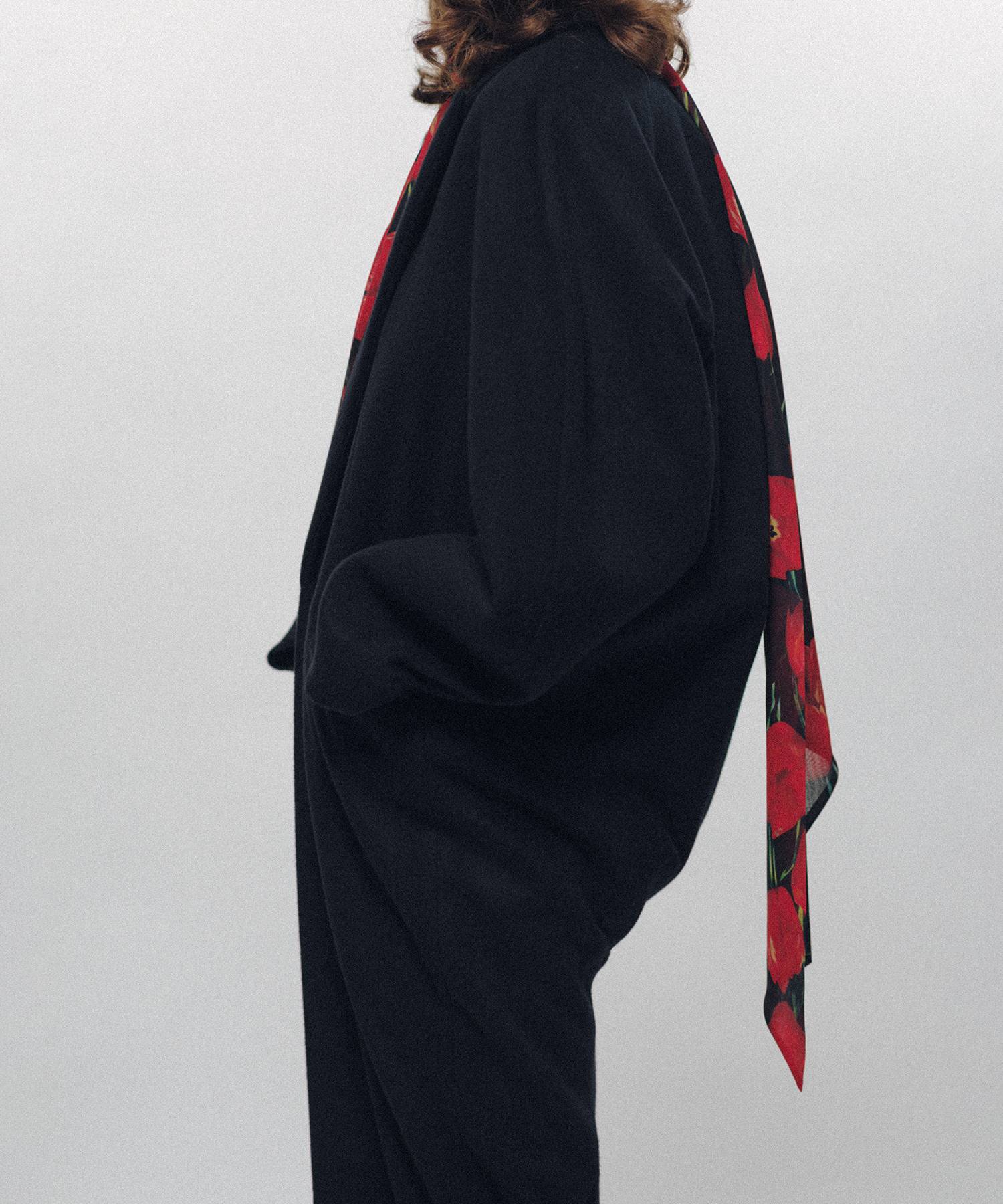 Cocoon-Shaped Chesterfield Coat