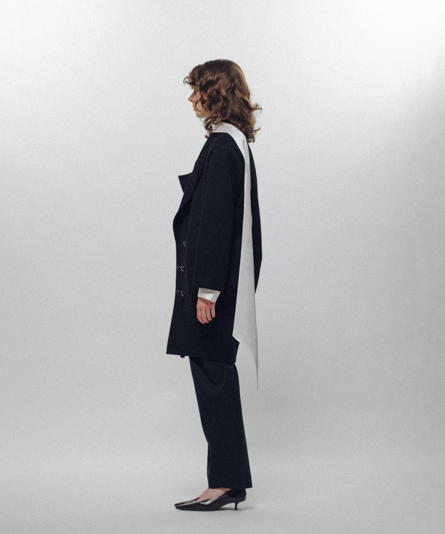 Cocoon-Shaped Short Coat