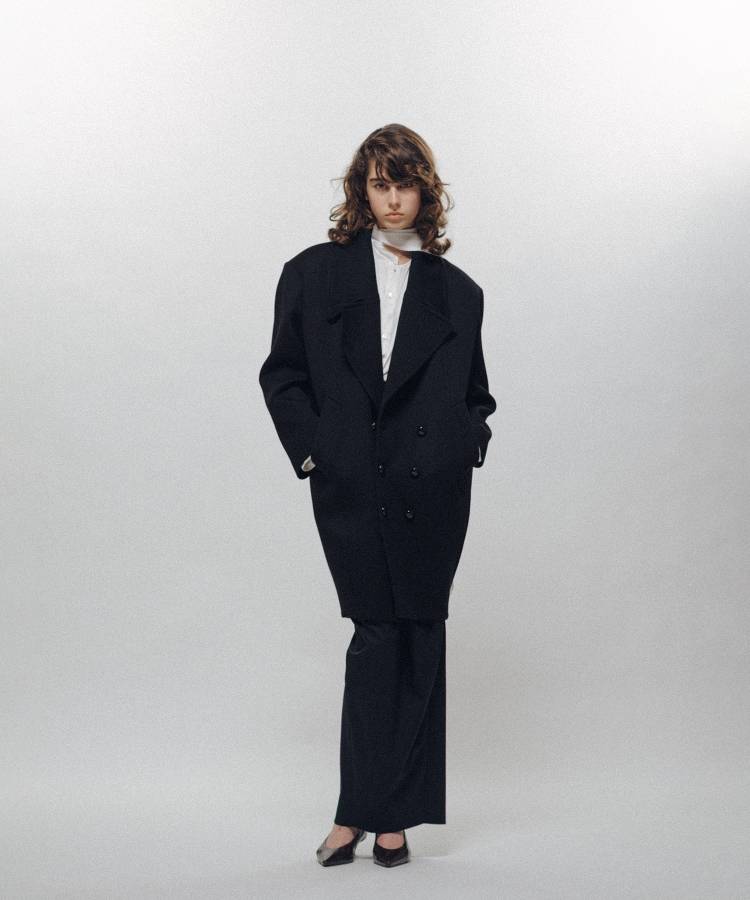Cocoon-Shaped Short Coat
