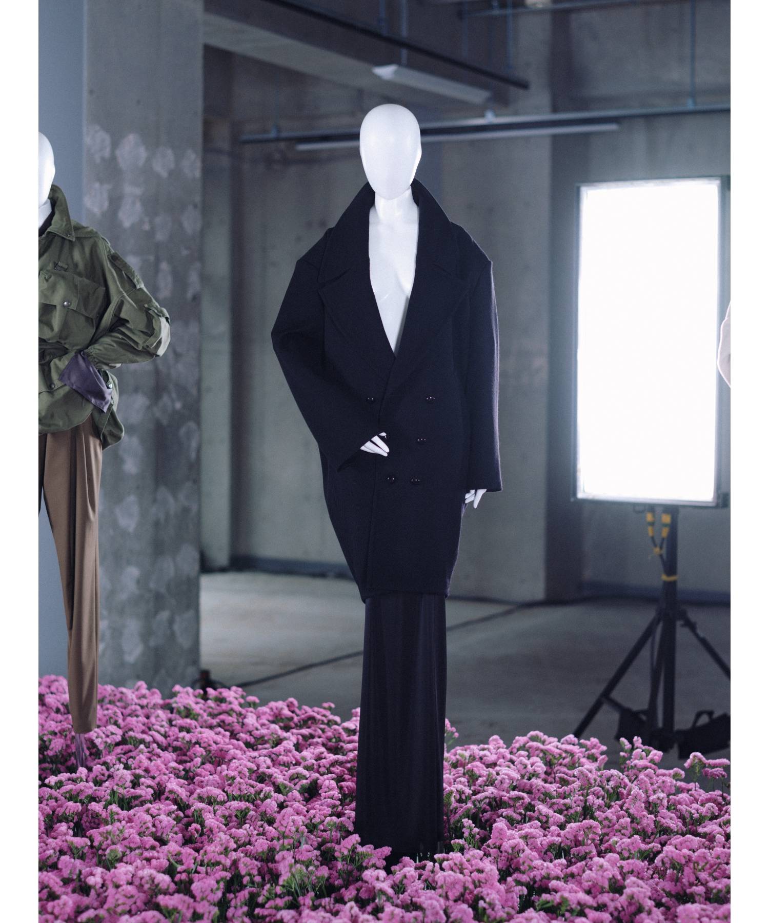 Cocoon-Shaped Short Coat