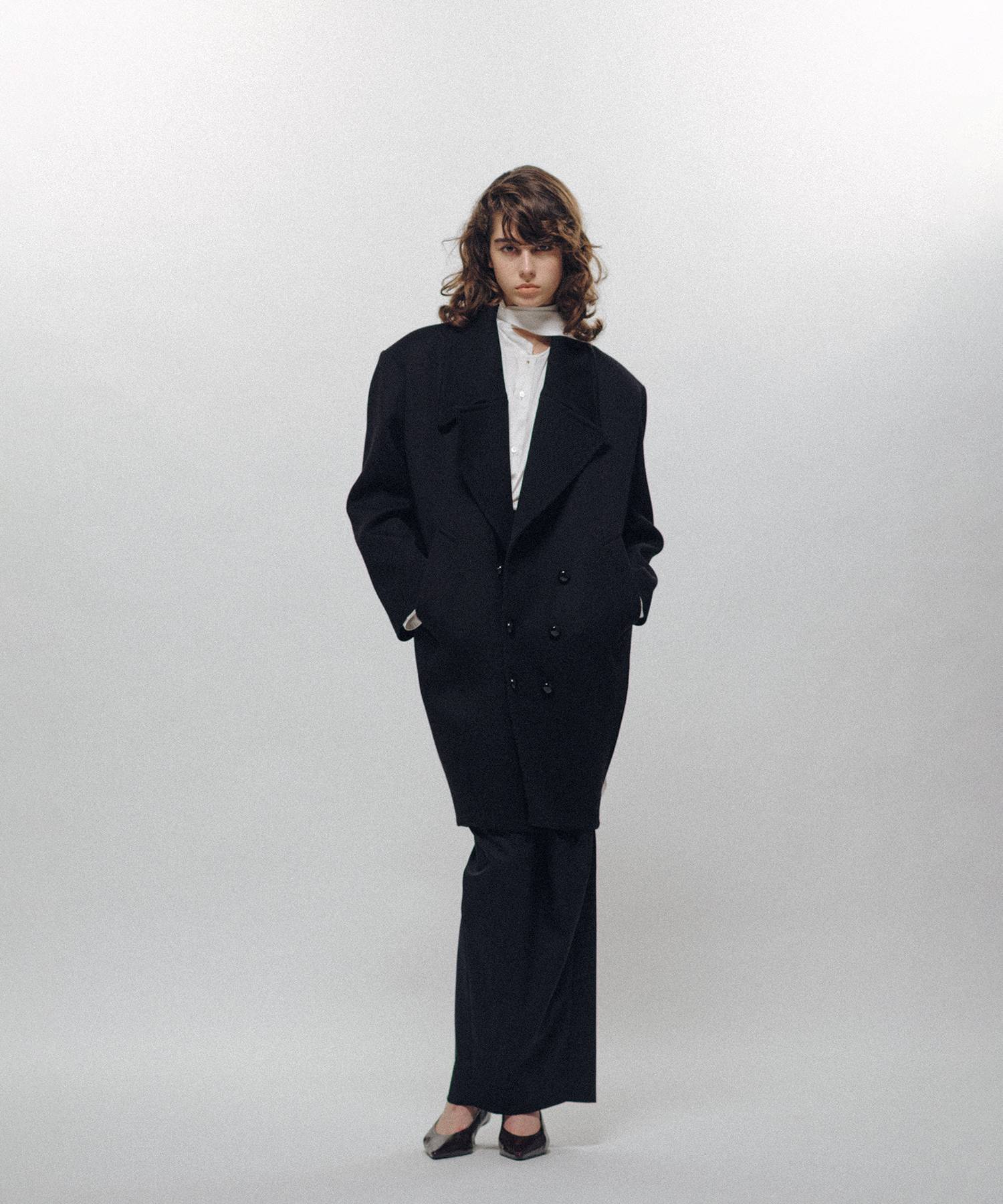 Cocoon-Shaped Short Coat