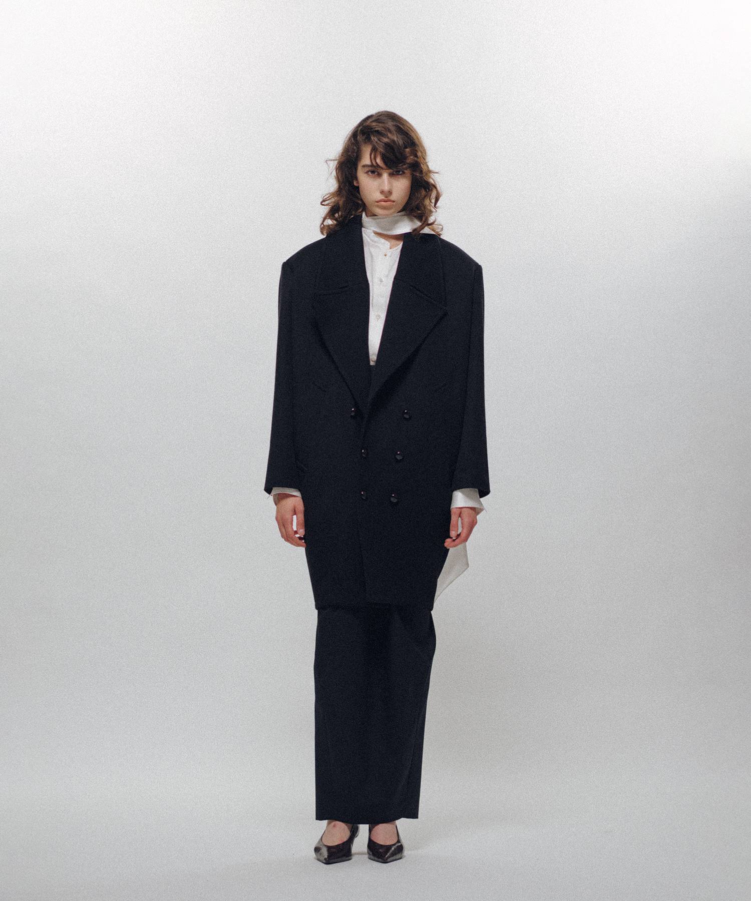 Cocoon-Shaped Short Coat
