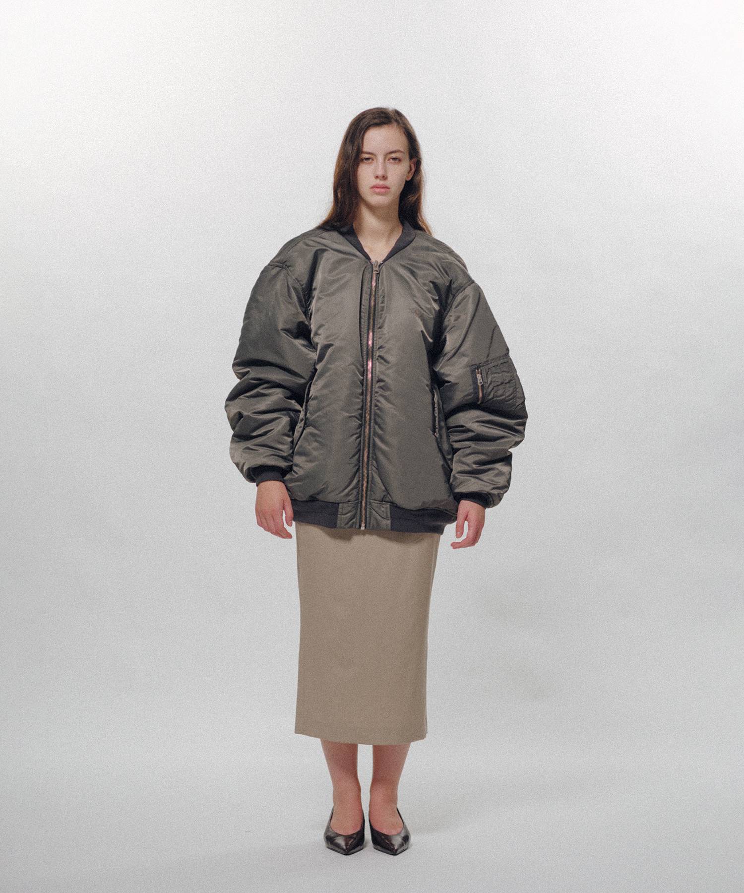 Heavy Nylon Twill Bomber Jacket