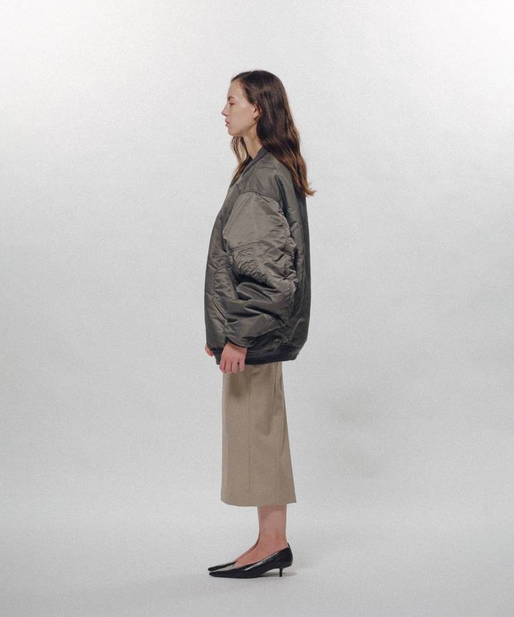 Heavy Nylon Twill Bomber Jacket