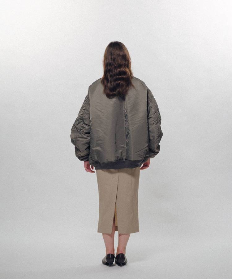 Heavy Nylon Twill Bomber Jacket