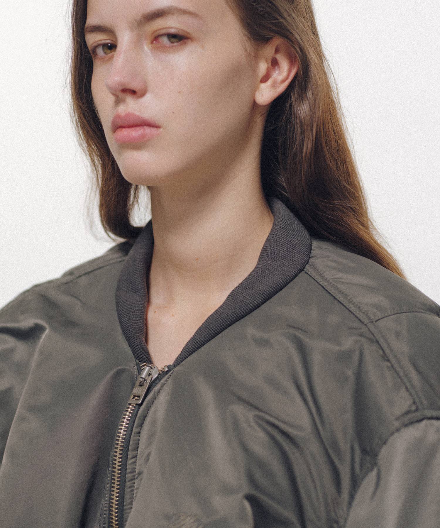 Heavy Nylon Twill Bomber Jacket