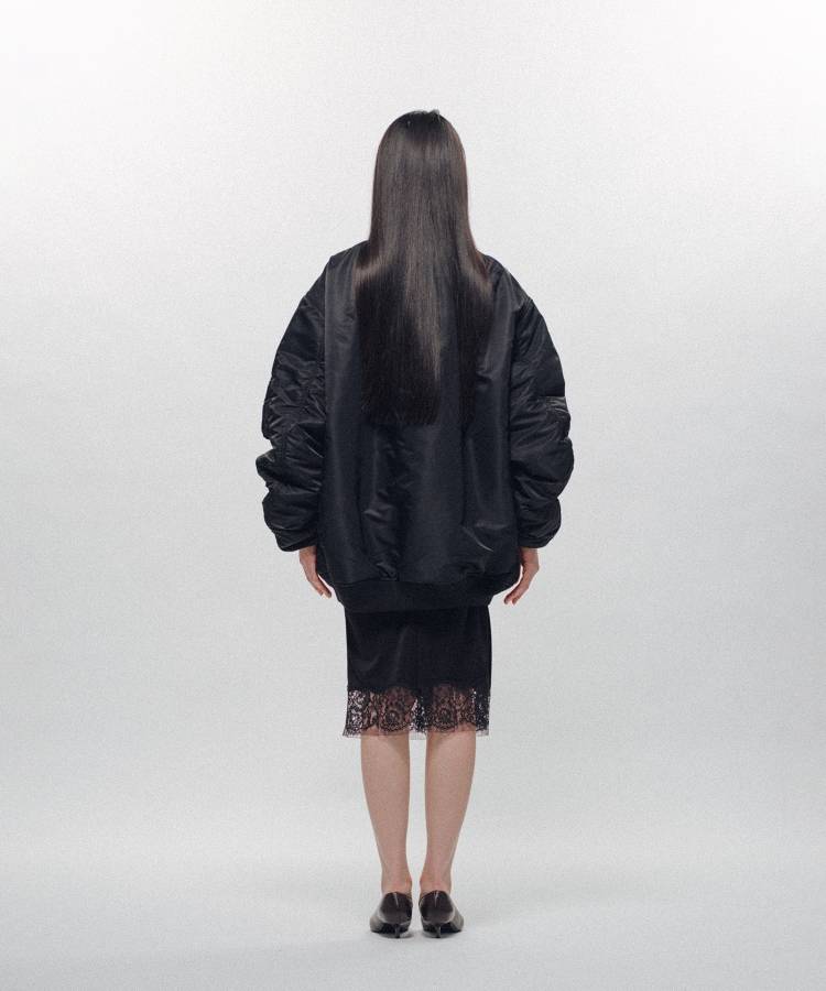 Heavy Nylon Twill Bomber Jacket