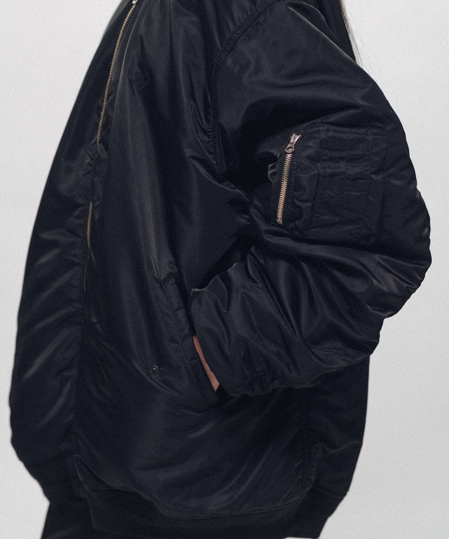 Heavy Nylon Twill Bomber Jacket