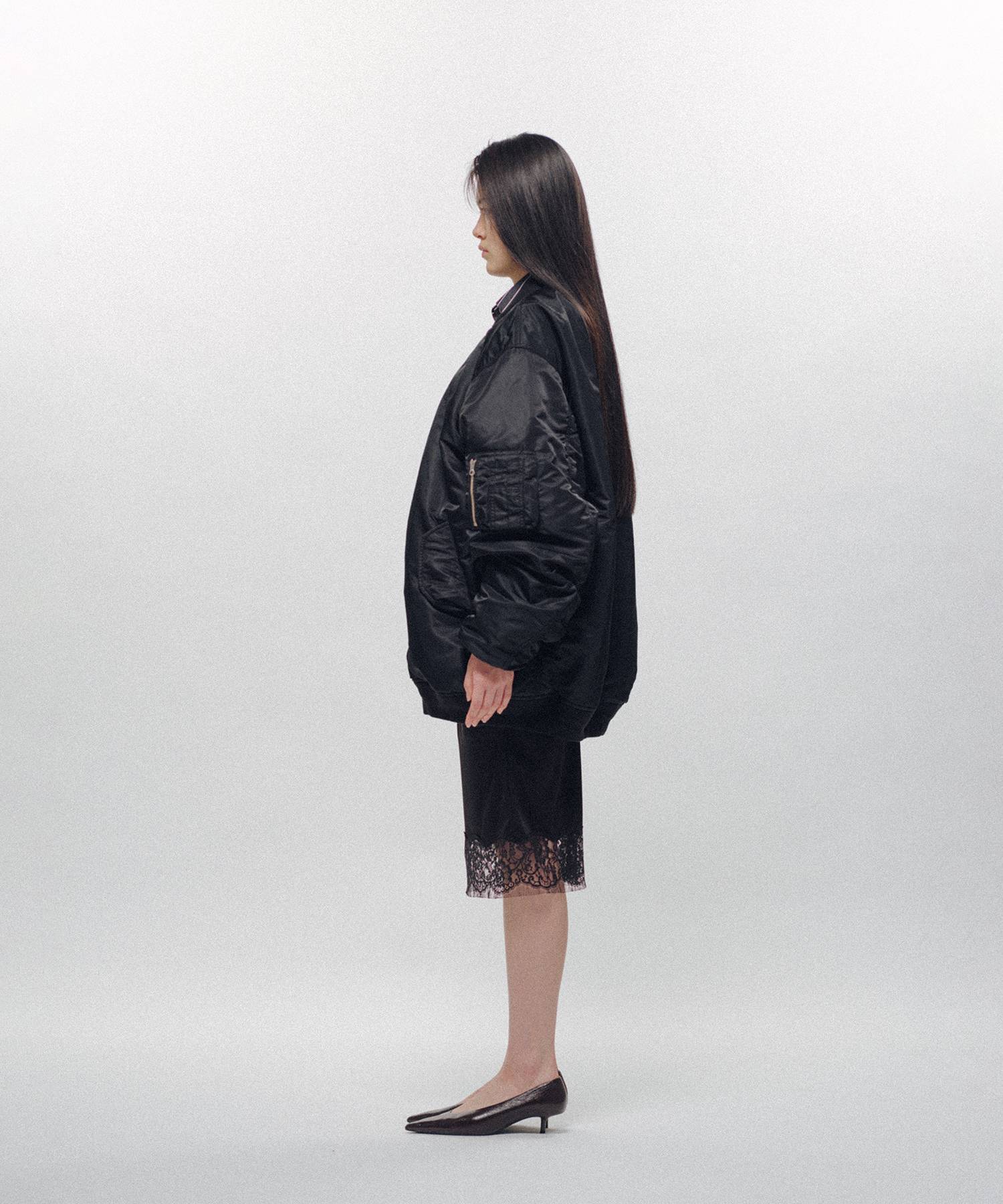 Heavy Nylon Twill Bomber Jacket