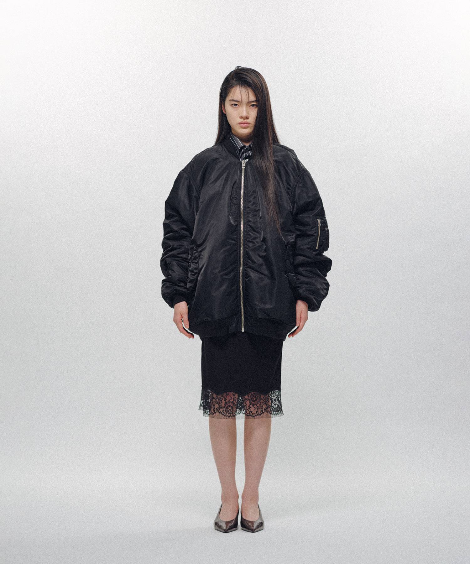 Heavy Nylon Twill Bomber Jacket