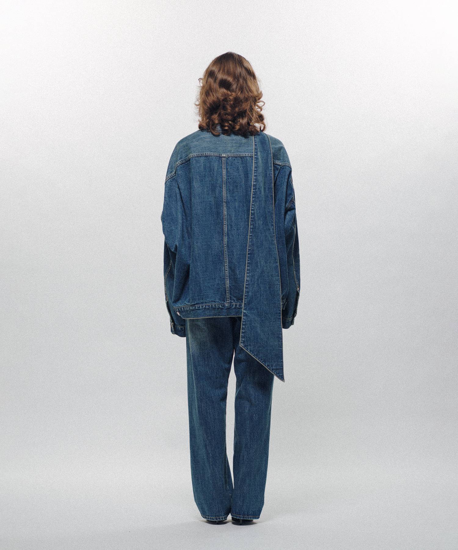 Denim Long Collar Jacket