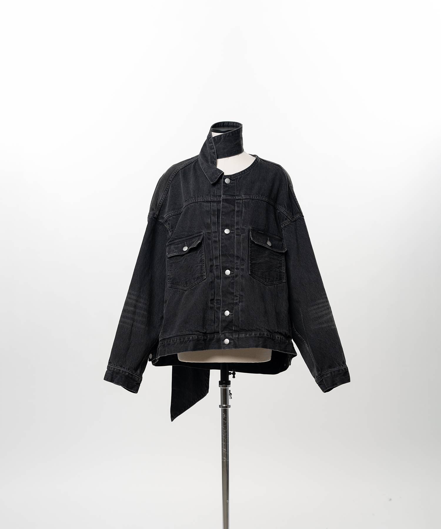 Denim Long Collar Jacket