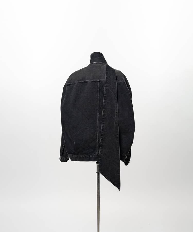 Denim Long Collar Jacket
