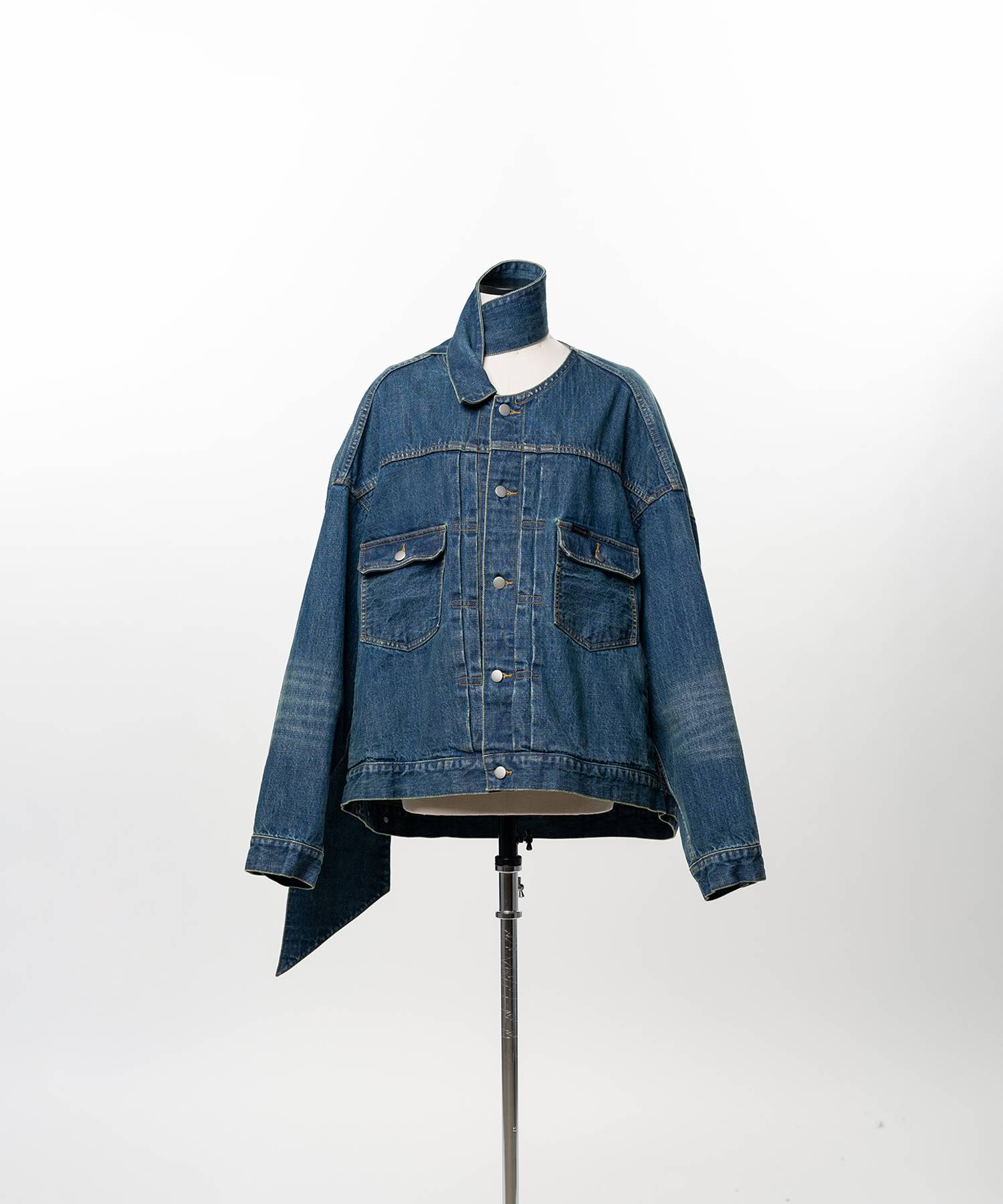Denim Long Collar Jacket