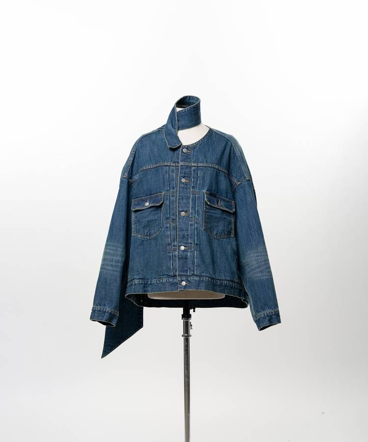 Denim Long Collar Jacket