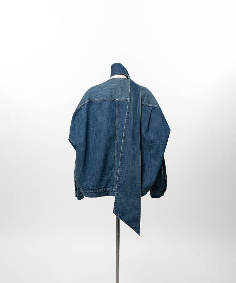 Denim Long Collar Jacket