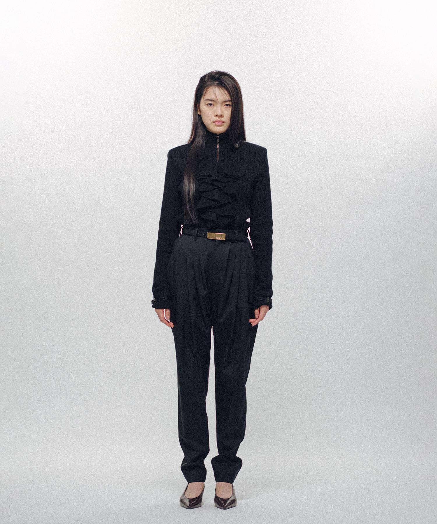 Pleated Tapered Trousers