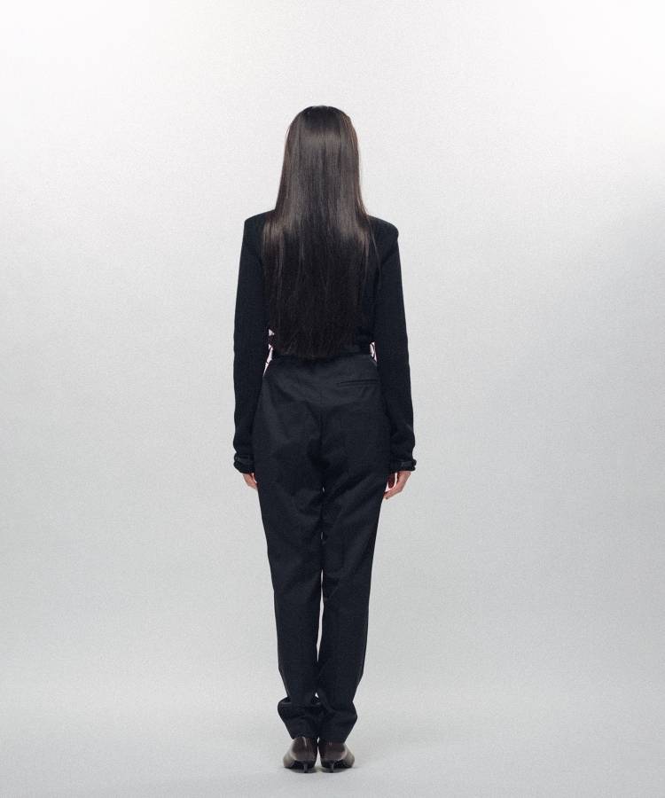 Pleated Tapered Trousers