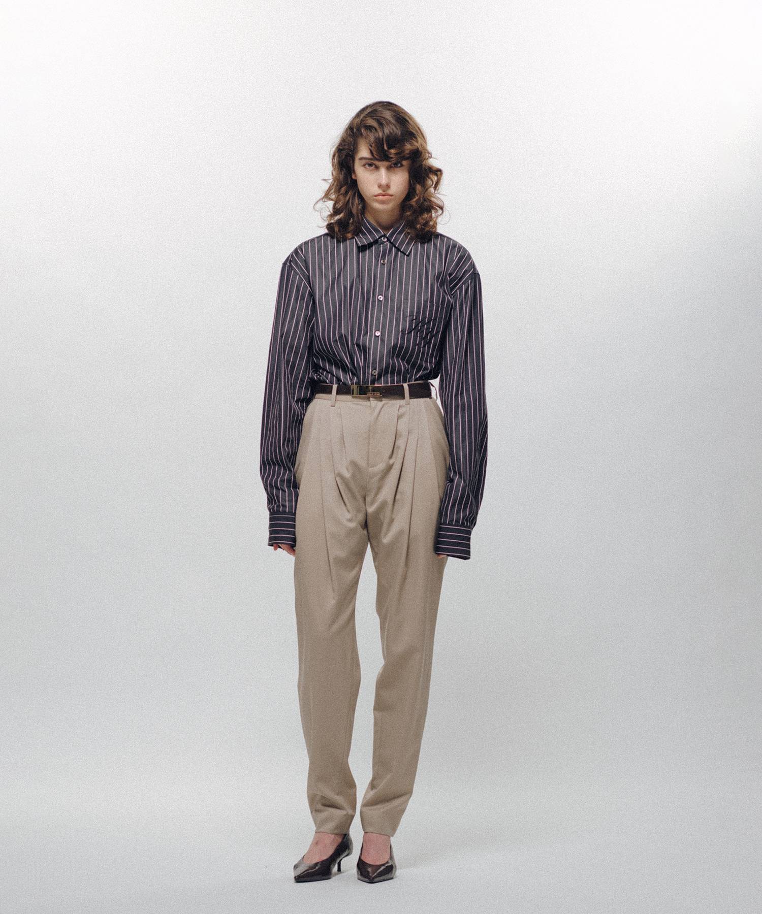 Pleated Tapered Trousers