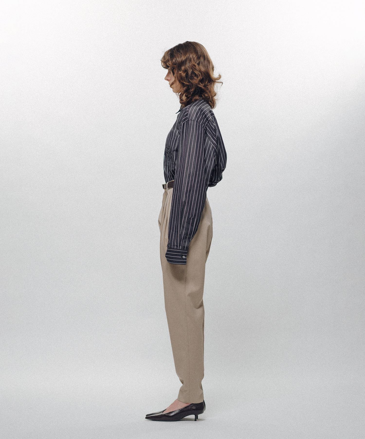 Pleated Tapered Trousers