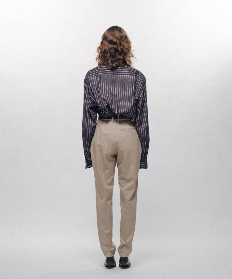 Pleated Tapered Trousers