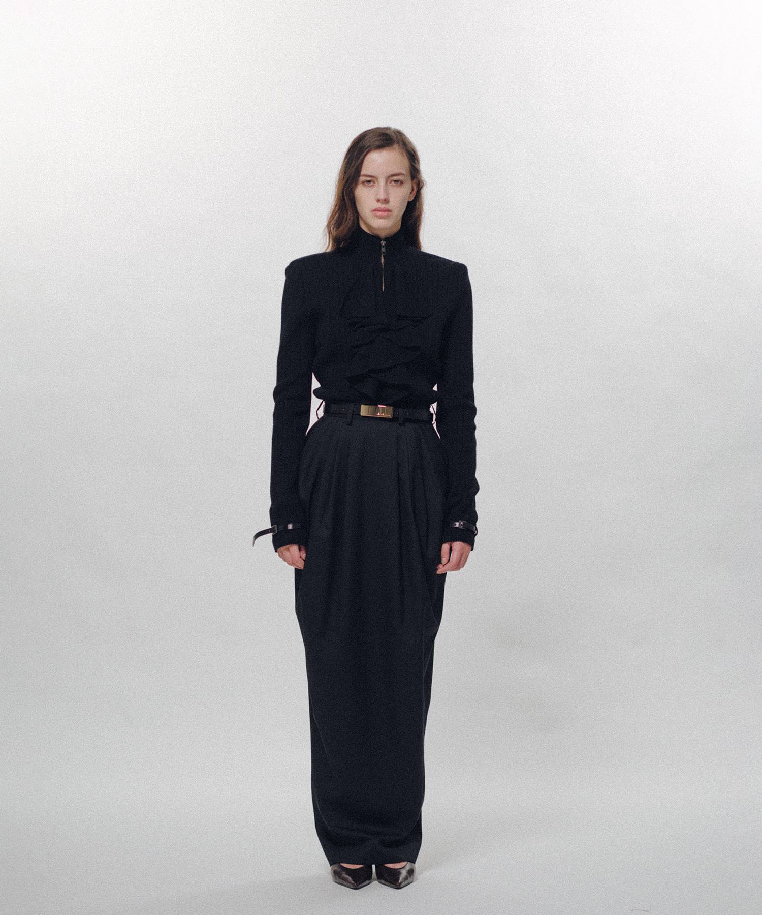 Barrel-Shaped Pencil Skirt