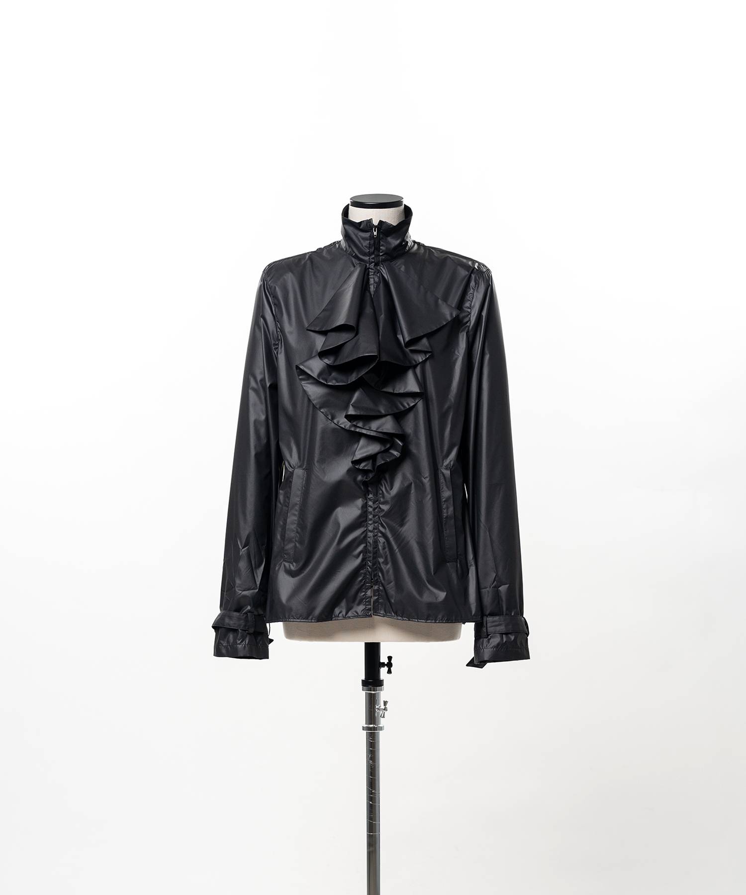 Ruffle-Front Racer Shirt