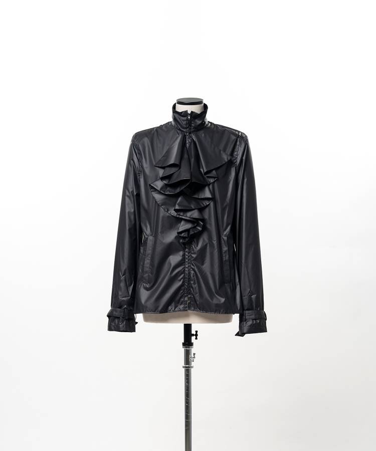 Ruffle-Front Racer Shirt