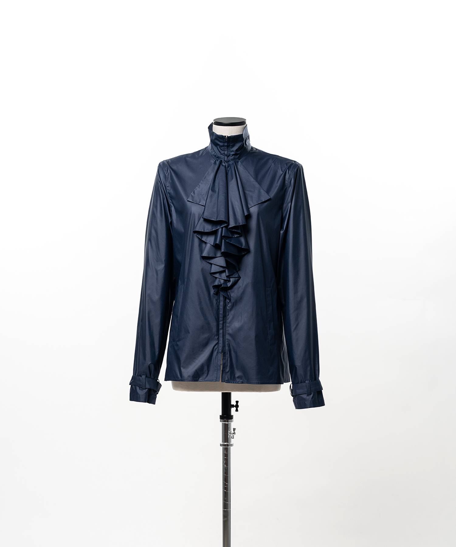 Ruffle-Front Racer Shirt