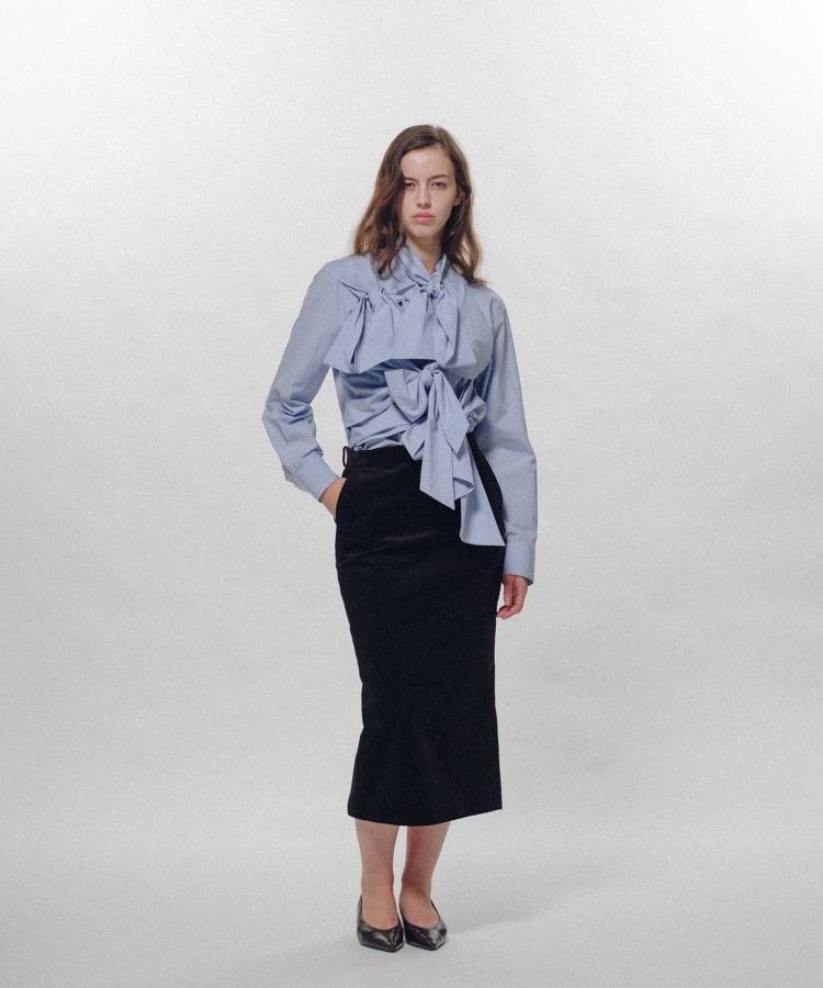 Ribbon-Laced Shirt