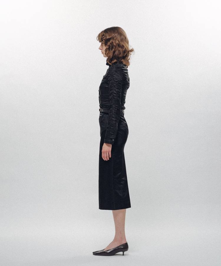 All-Over Ruched Shirt