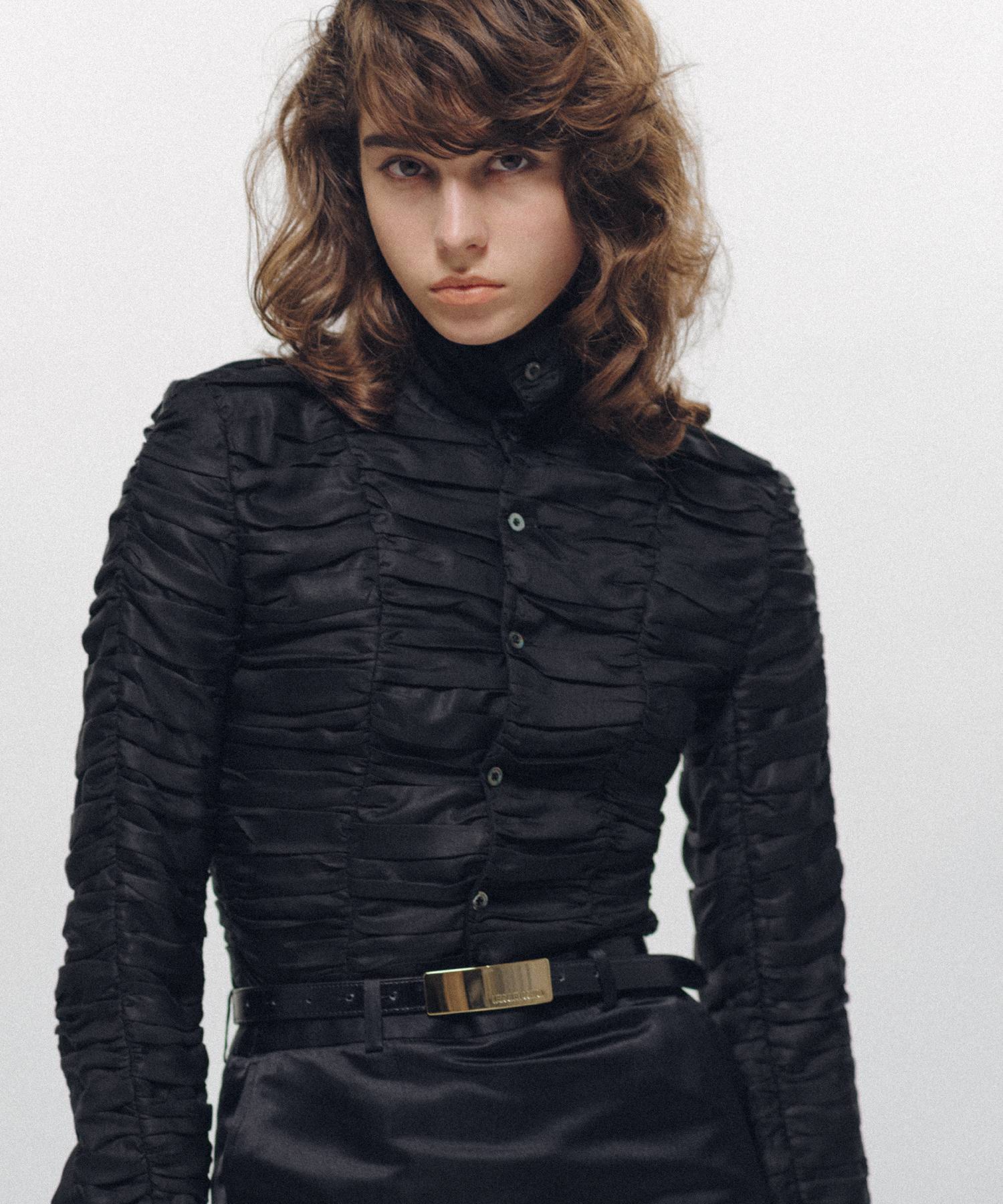 All-Over Ruched Shirt