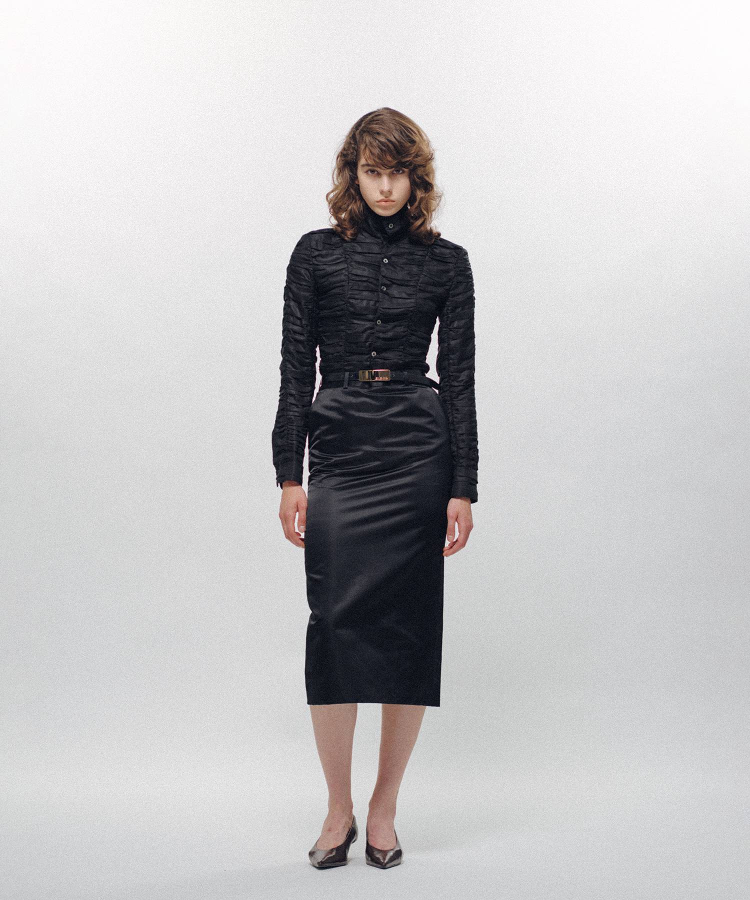 All-Over Ruched Shirt