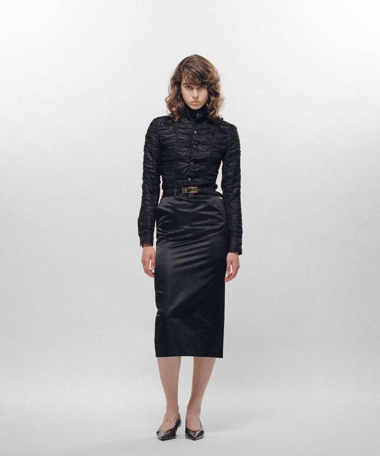 All-Over Ruched Shirt