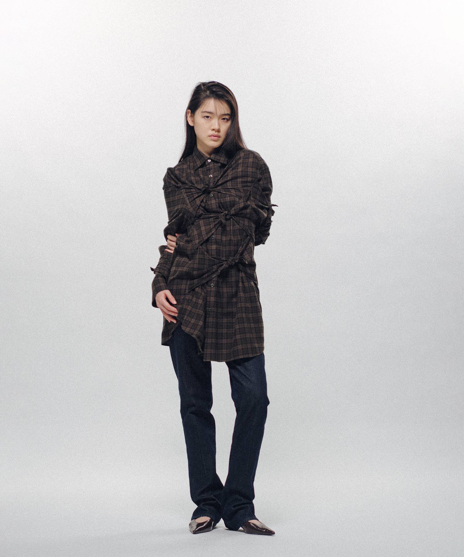 Check Ribbon Shirt