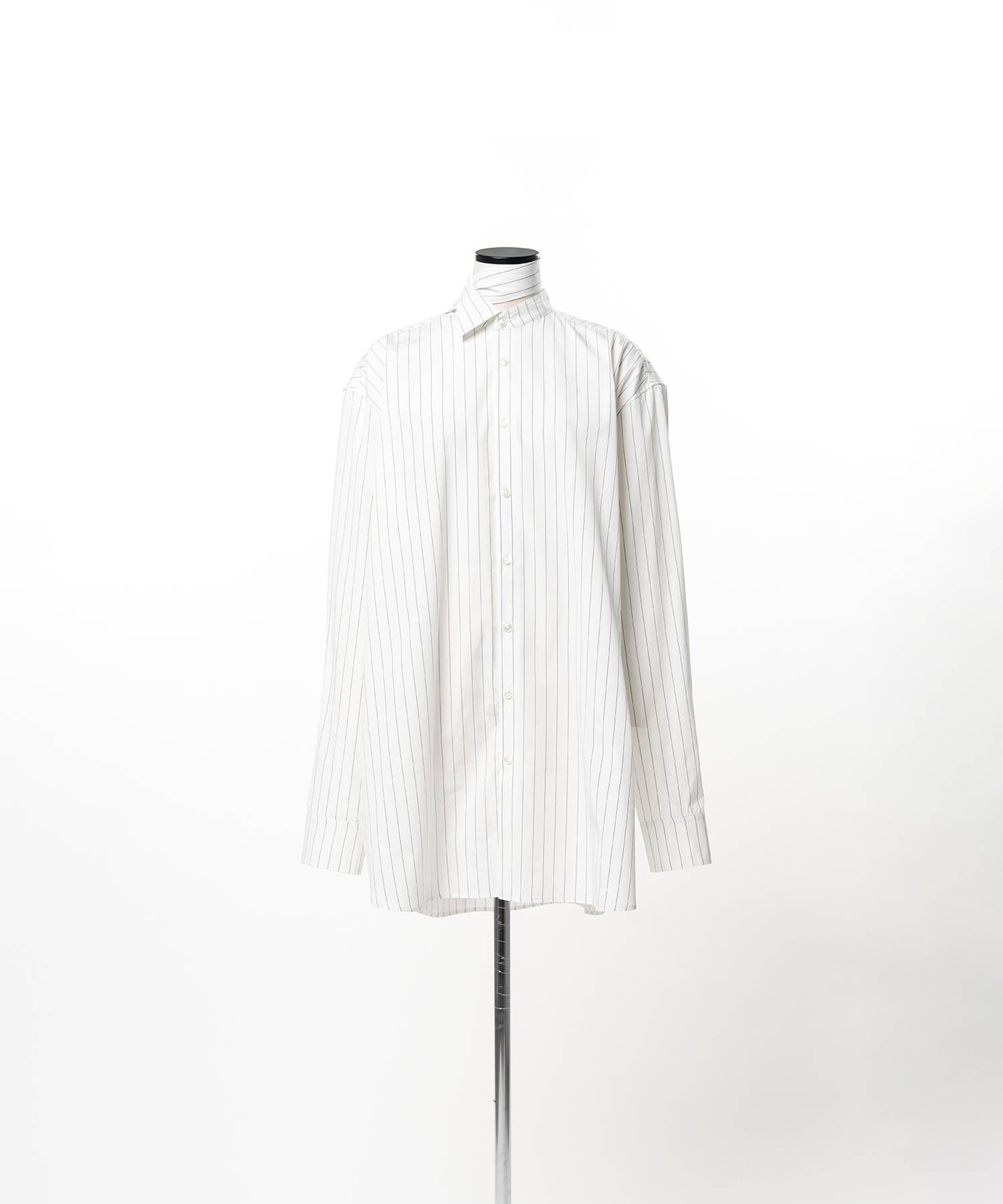 Stripe Long Collar Shirt