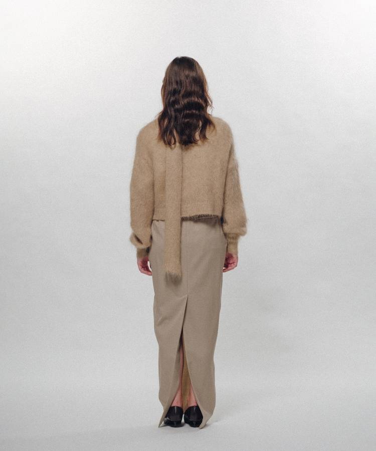 Mohair Knit Cardigan Cropped