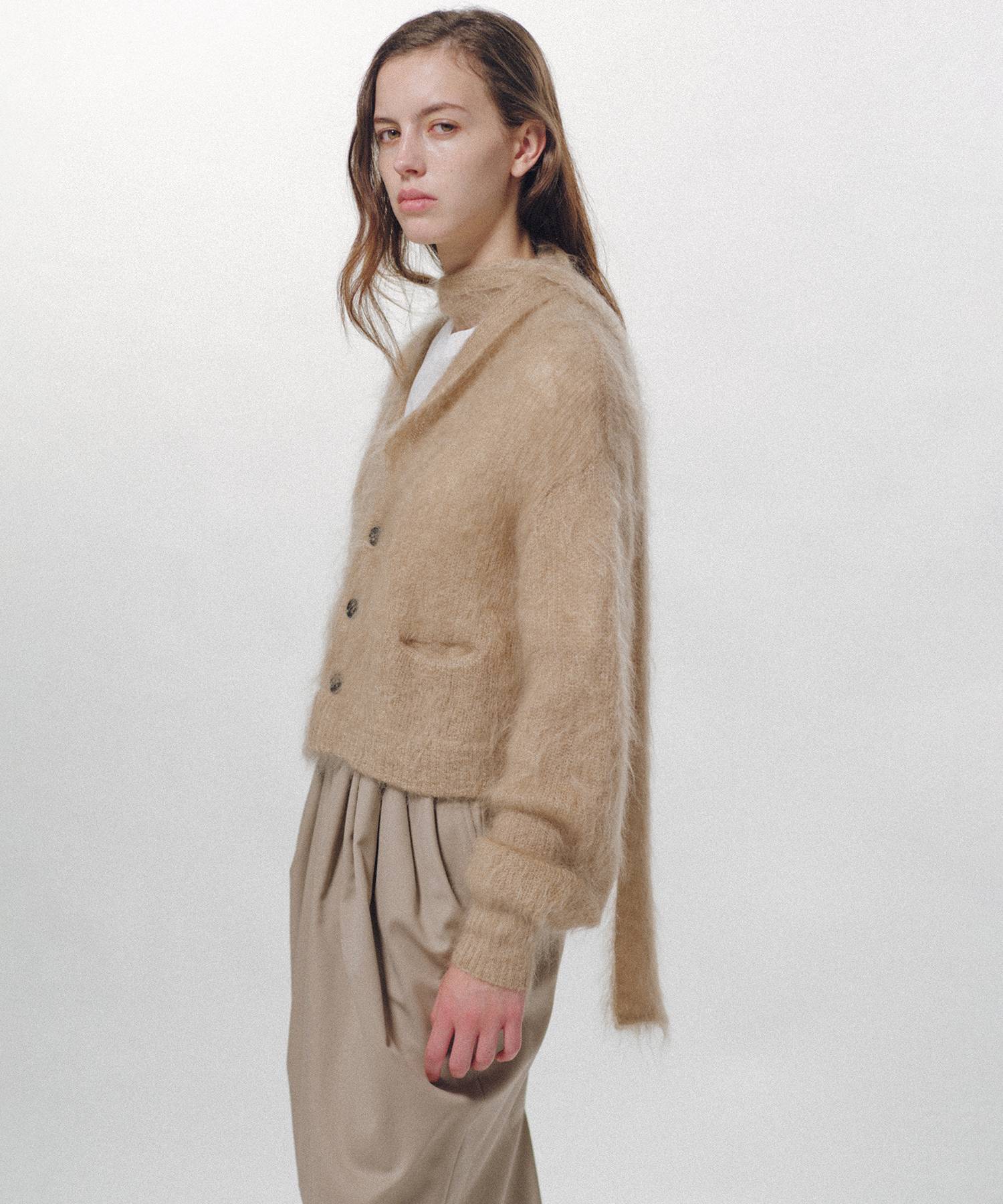 Mohair Knit Cardigan Cropped