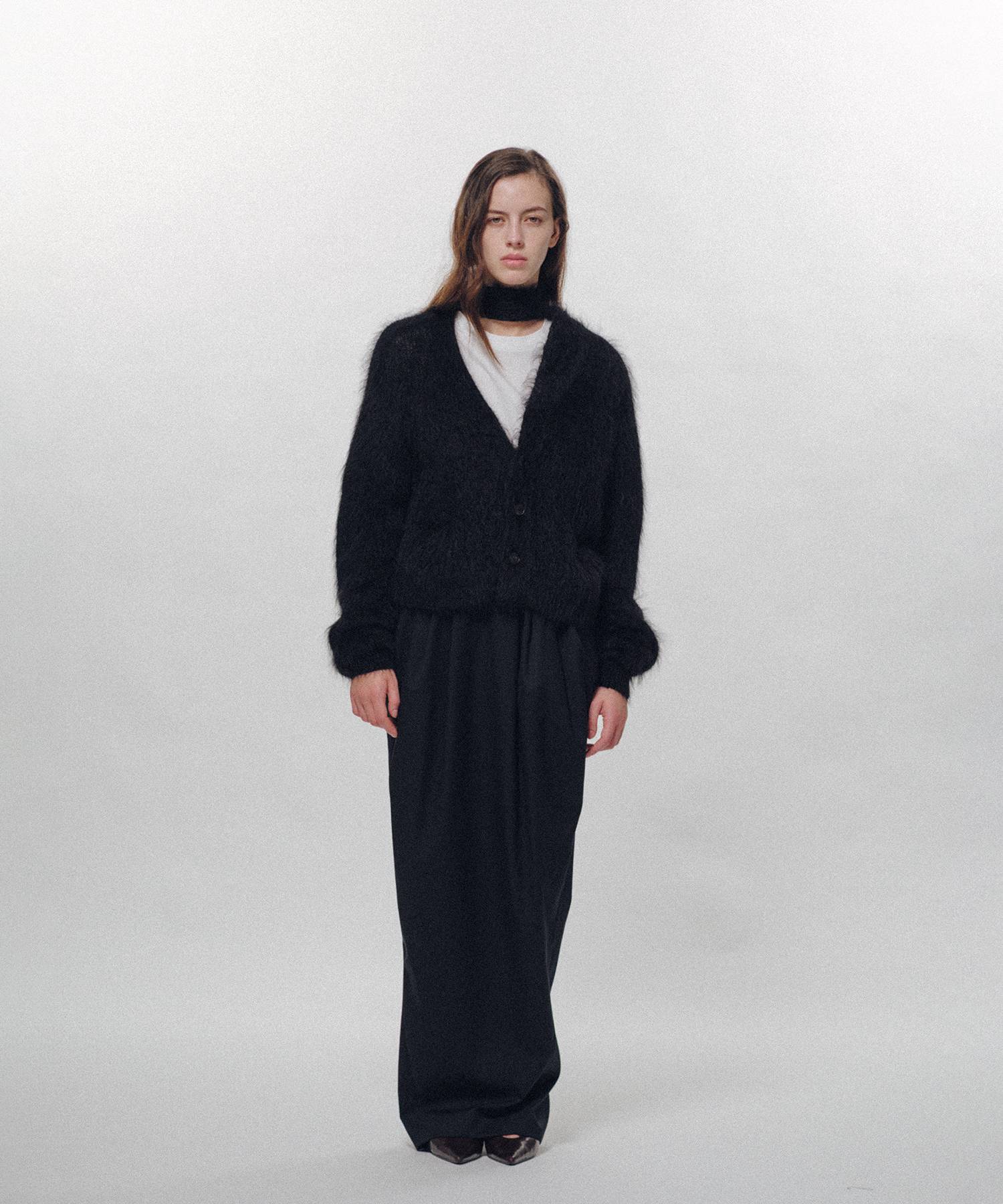 Mohair Knit Cardigan Cropped