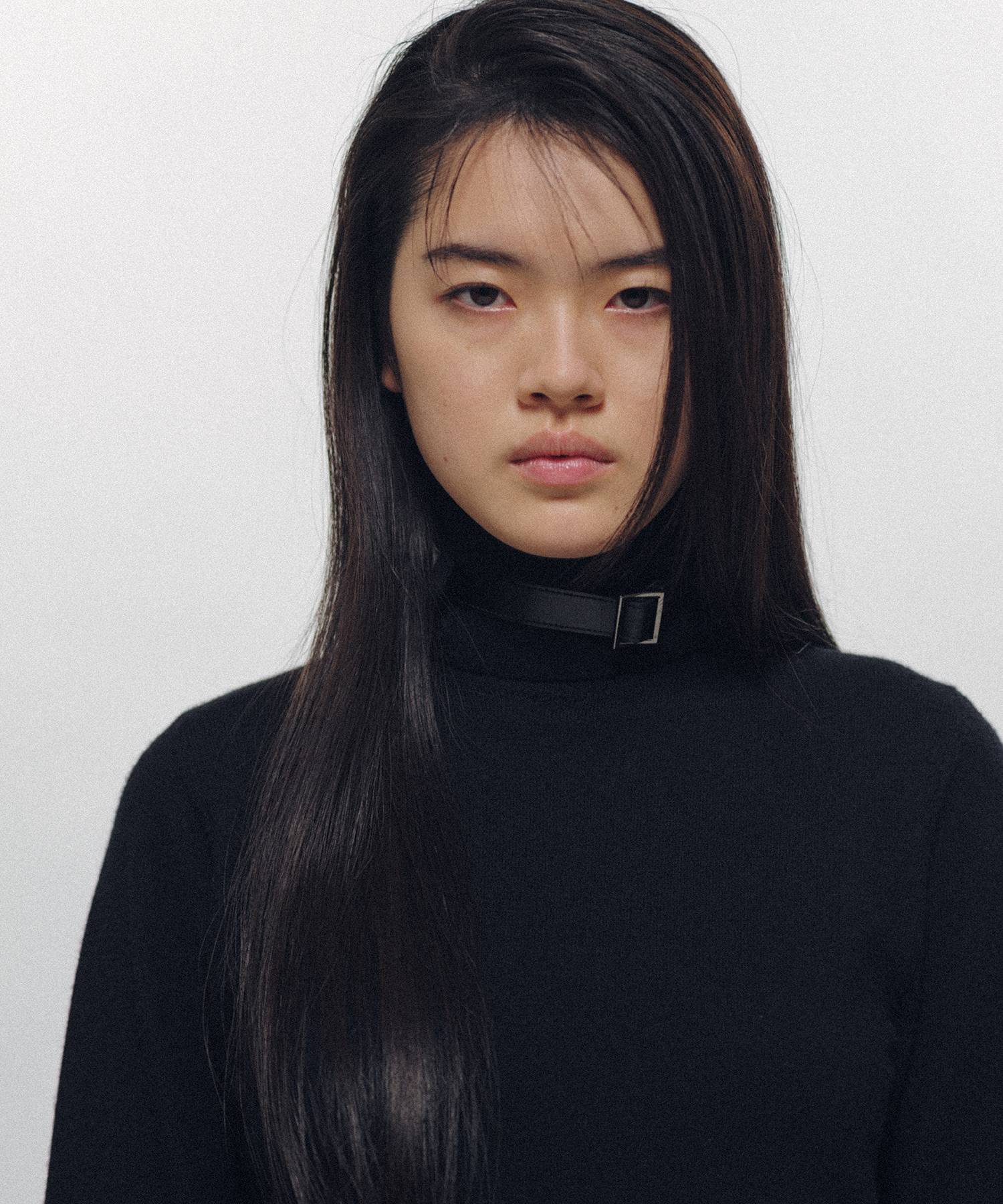 Belted High-Neck Sweater