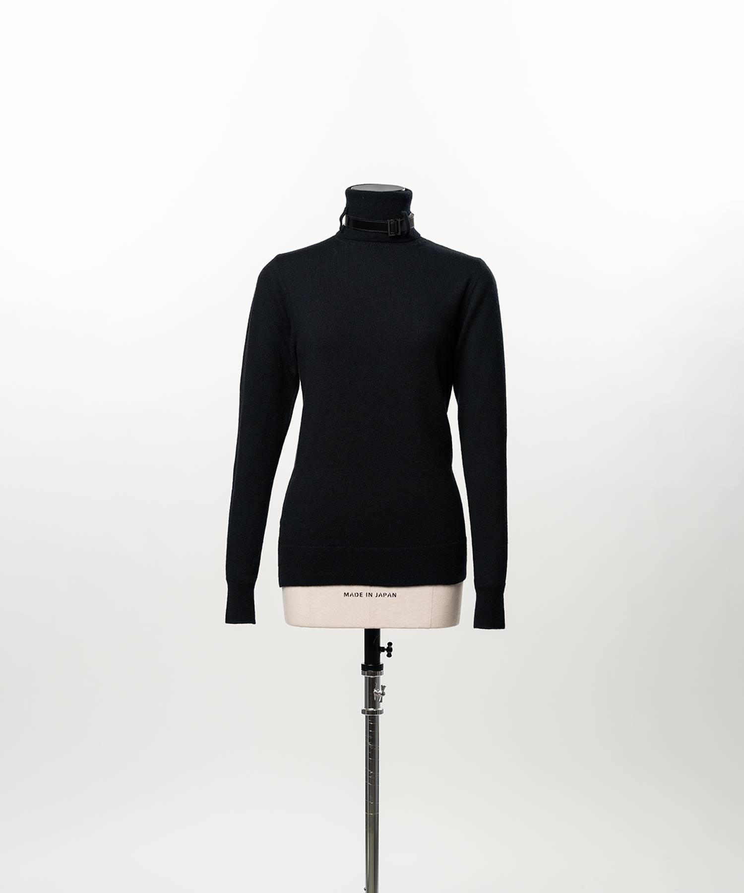 Belted High-Neck Sweater