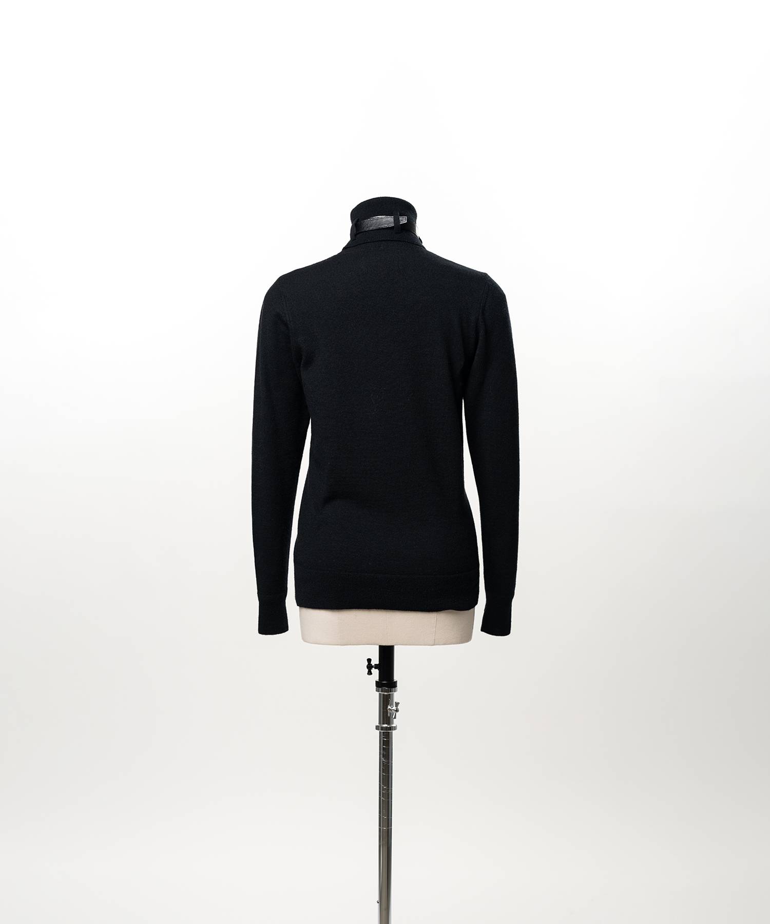 Belted High-Neck Sweater