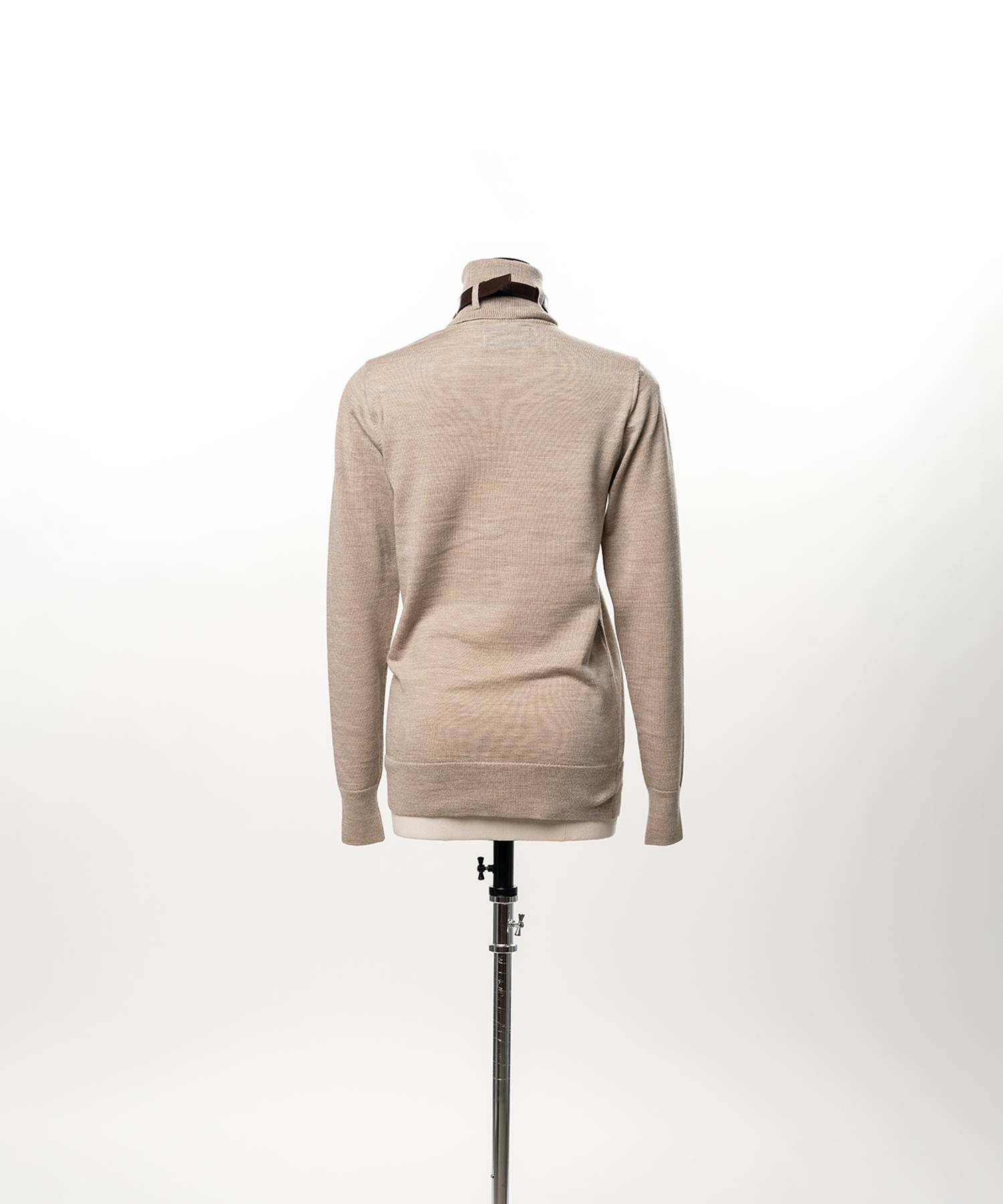 Belted High-Neck Sweater