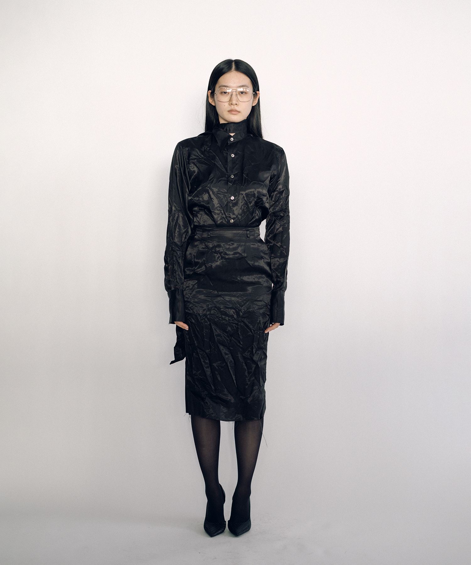 Lining Long Collar Shirt